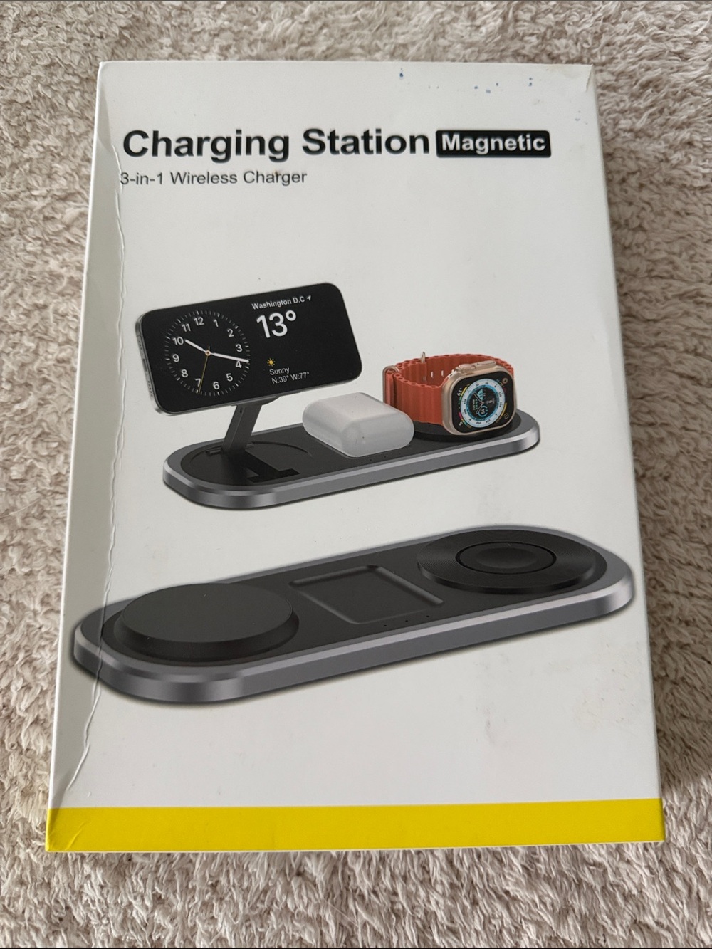 Magnetic 3-in-1 Wireless Charging Station